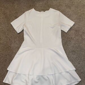 Elegant White Layered Dress